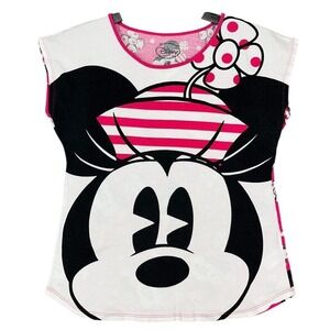 Disney Minnie Mouse Sleepwear Shirt Teen XL Pajama Top Sleep Red